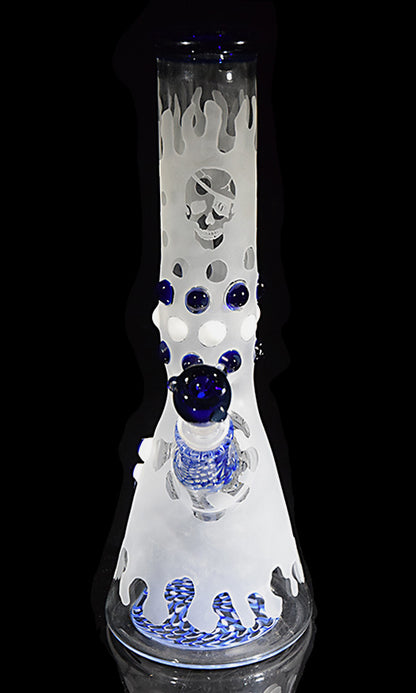 Sugar Skull Water Pipe by Phil Sundling & Flip Glass