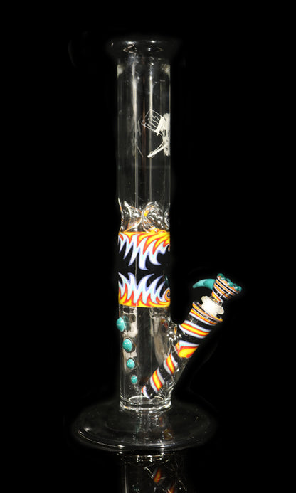 Reversal Flame Colored Bong by Phil Sundling
