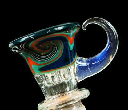 19mm Martini Slide with built in screen from Glass by Slick- Teal/Transparent Blue/Orange/Black/White