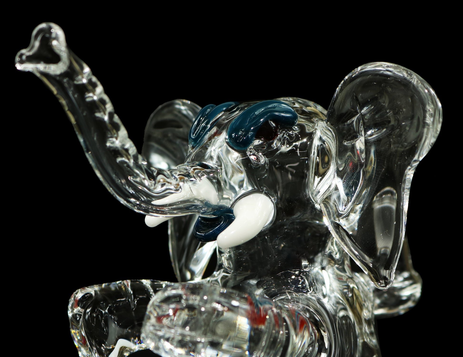 Errlephant Dab Rig - Clear with Red, White & Blue by Phil Sundling
