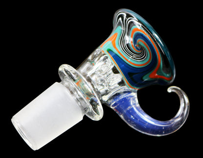 19mm Martini Slide with built in screen from Glass by Slick- Teal/Transparent Blue/Orange/Black/White