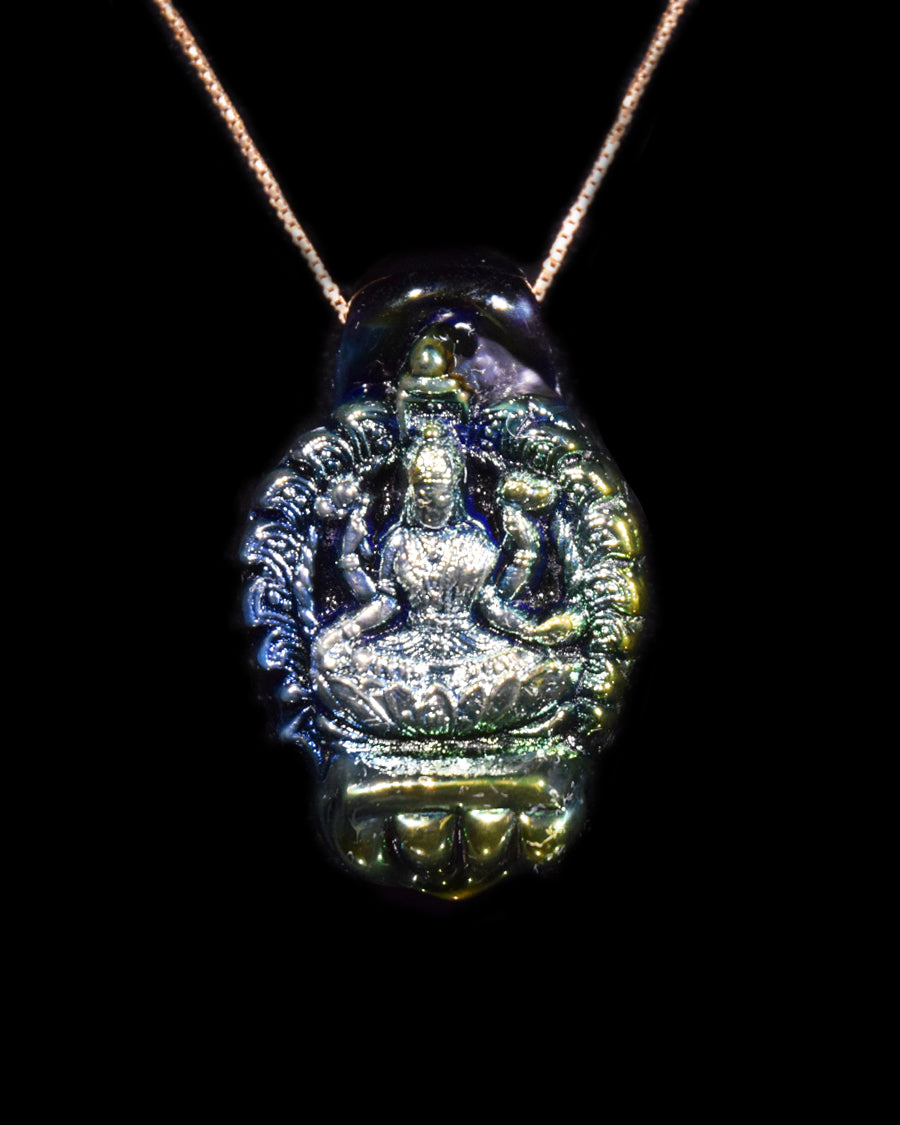 Molded & Dichro Coated Lakshmi Pendant by Berzerker