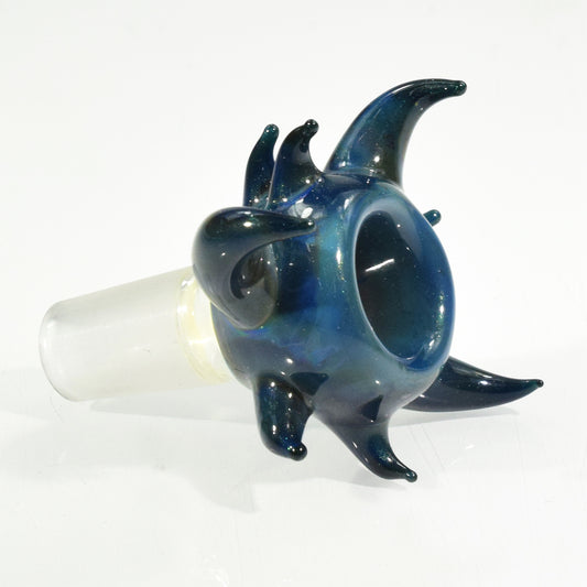 14mm Blue/Green Slide by VOJ Glass