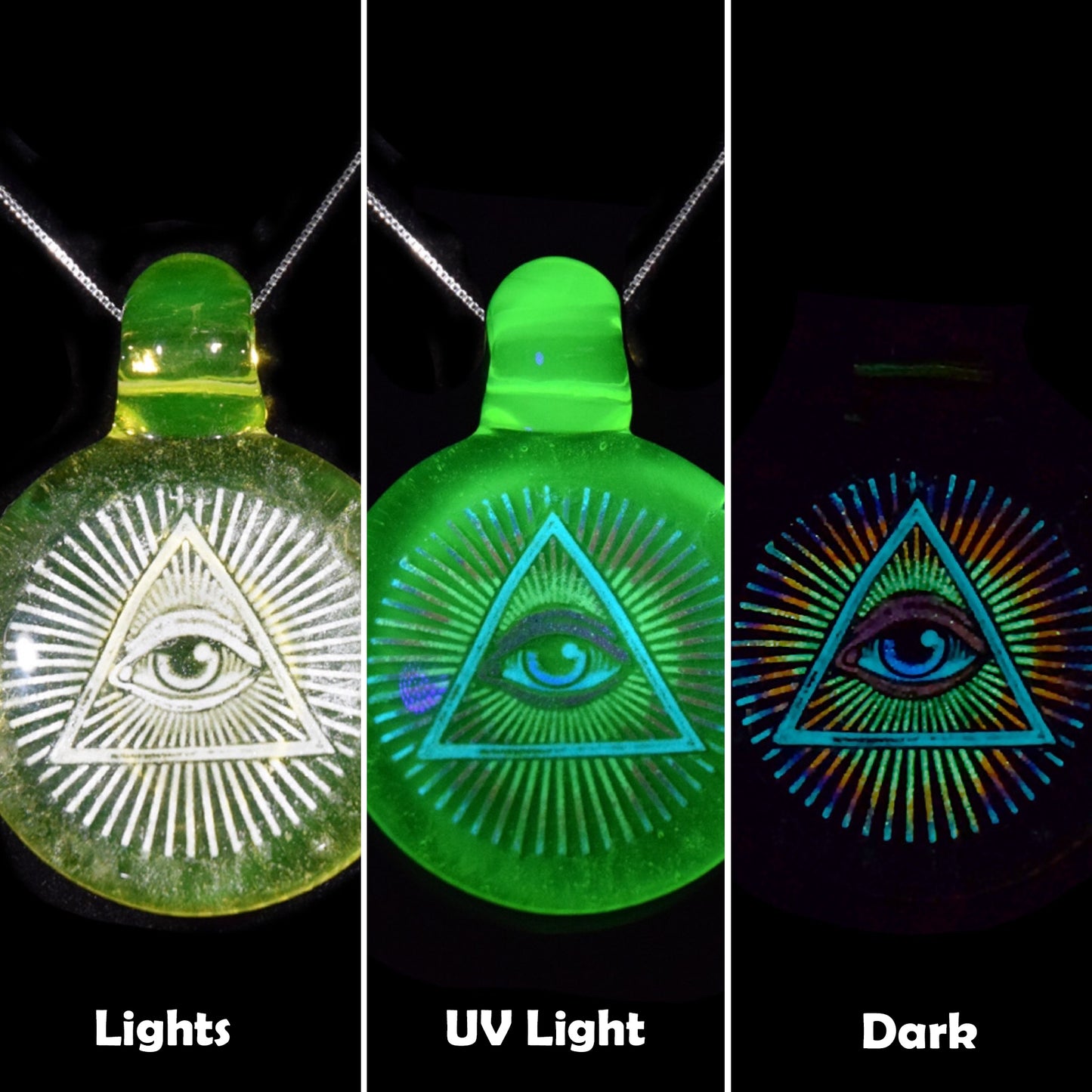 Glow Illuminati "Eye of Providence" Pendant by Berzerker