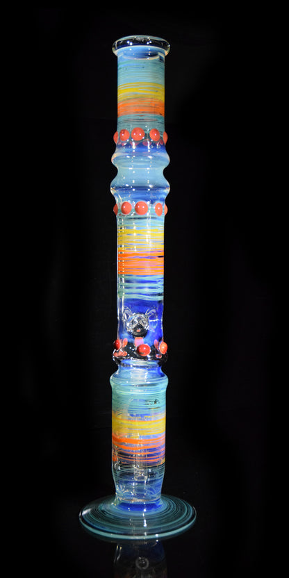 Colorful Band Wrapped Bong in Old School Style by Phil Sundling 