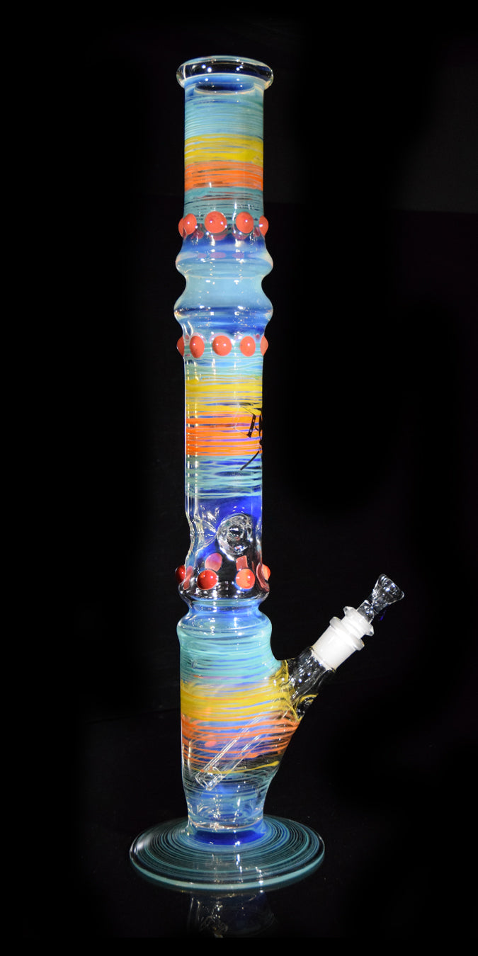 Colorful Band Wrapped Bong in Old School Style by Phil Sundling 