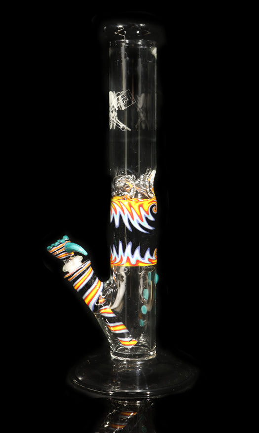 Reversal Flame Colored Bong by Phil Sundling