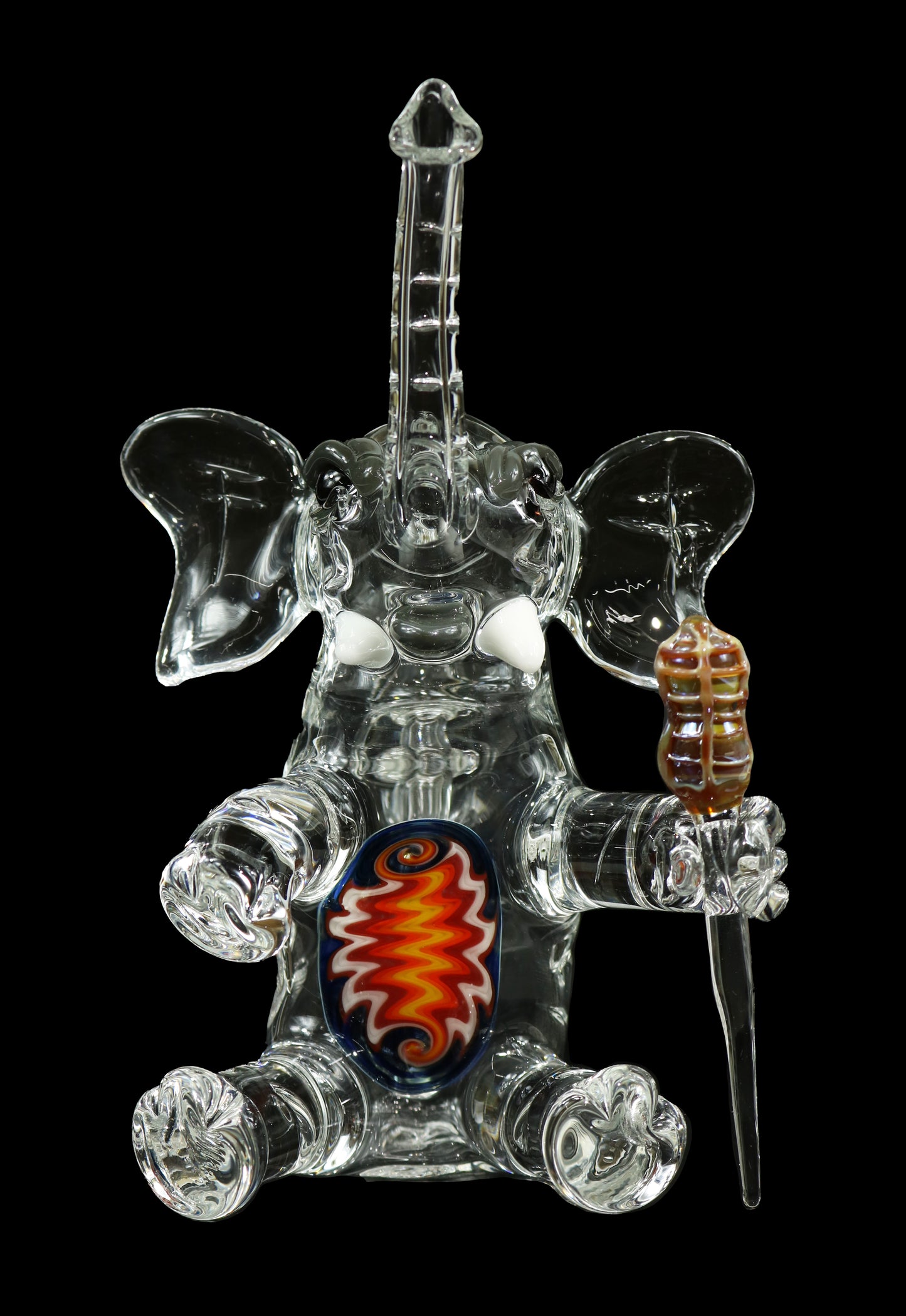 Errlephant Dab Rig - Clear with Cobalt to Fire by Phil Sundling