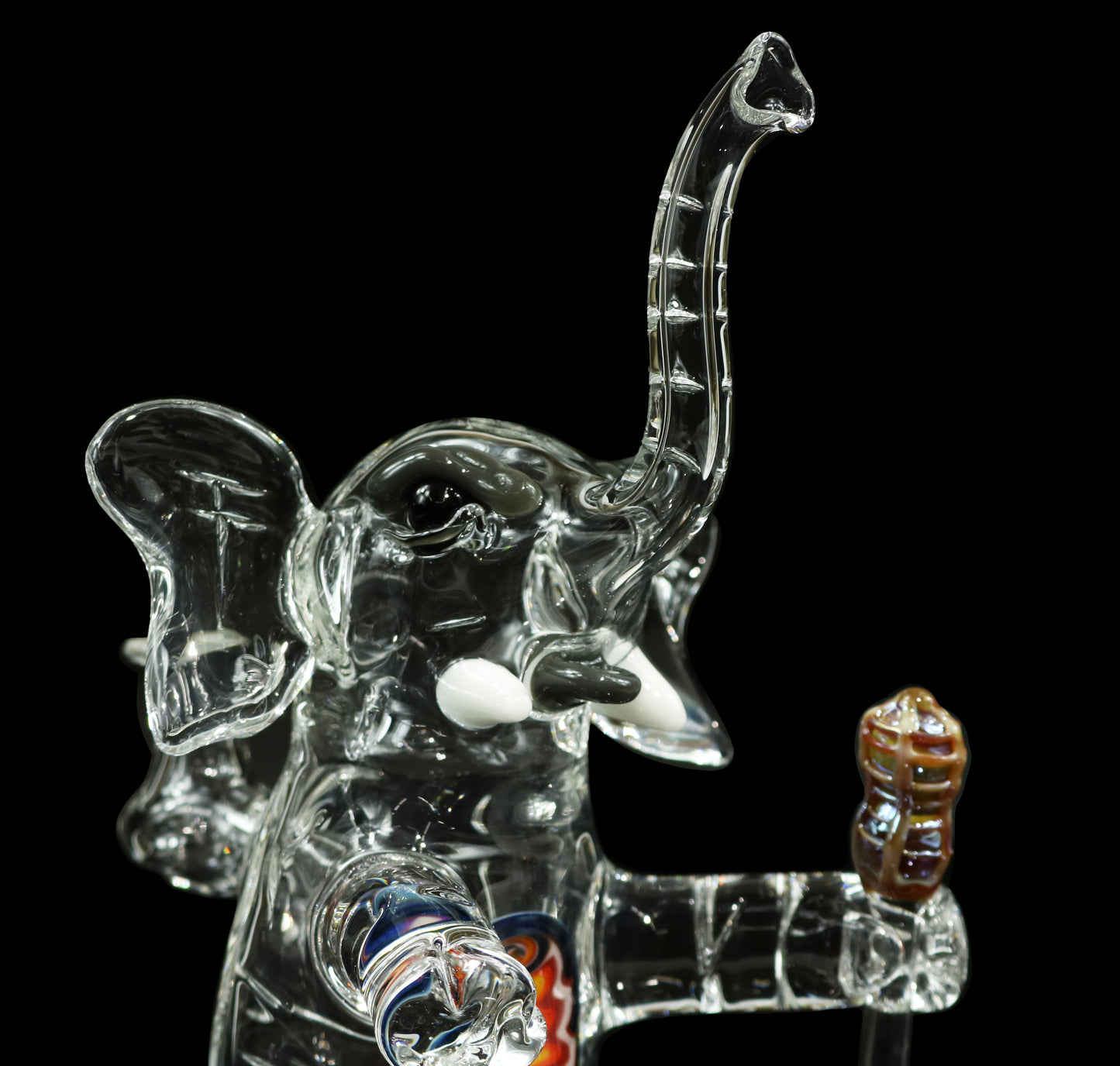 Errlephant Dab Rig - Clear with Cobalt to Fire by Phil Sundling