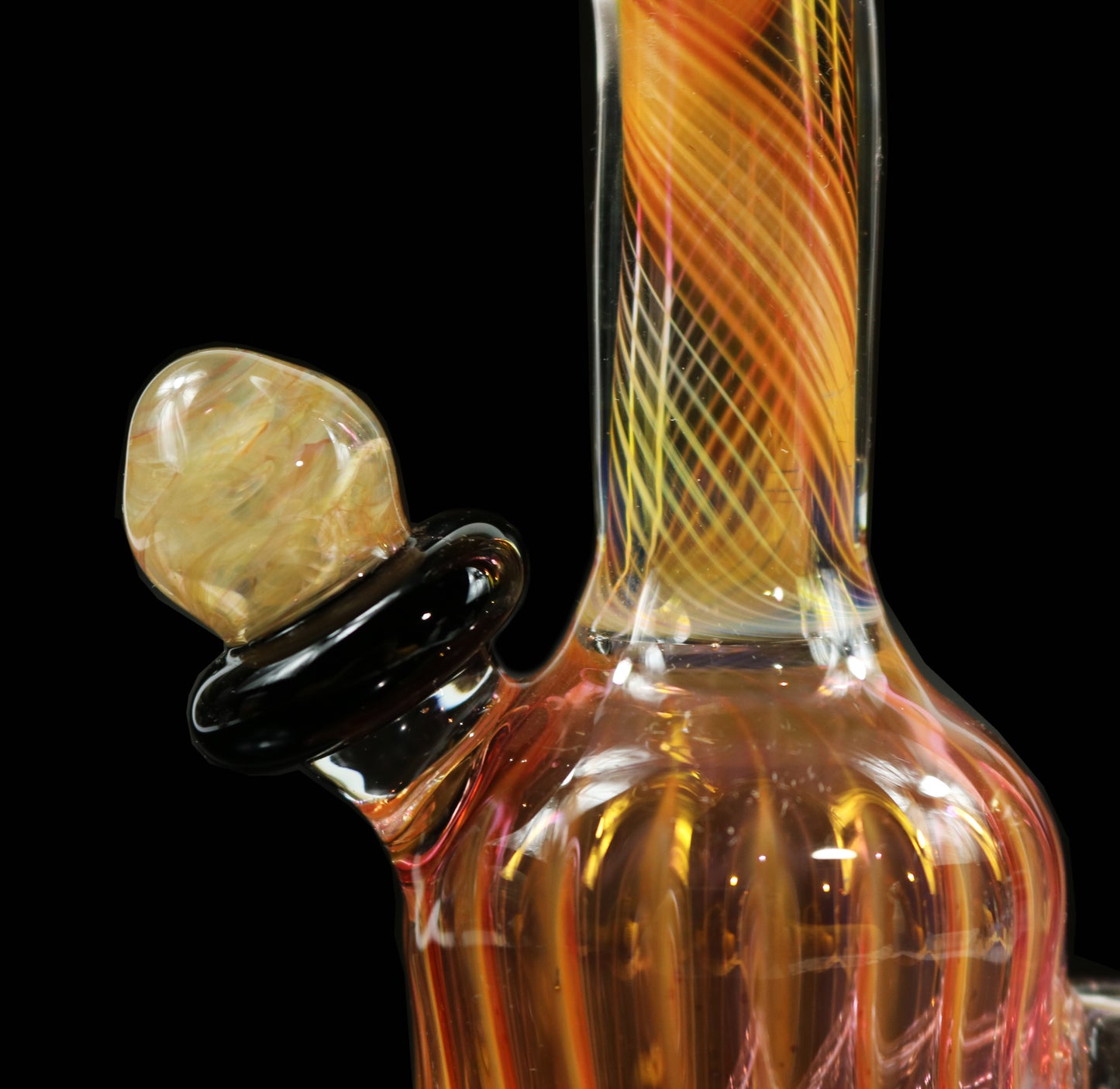 Scalloped Silver & Gold Fumed Dab Rig by @Ck_Glass