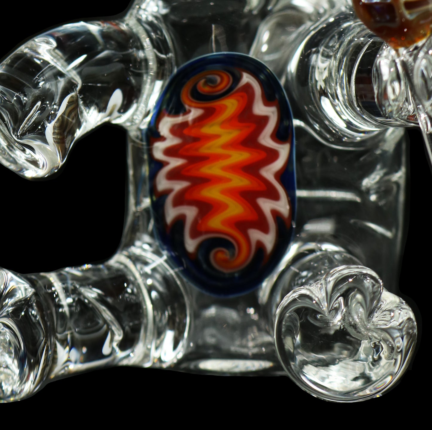 Errlephant Dab Rig - Clear with Cobalt to Fire by Phil Sundling