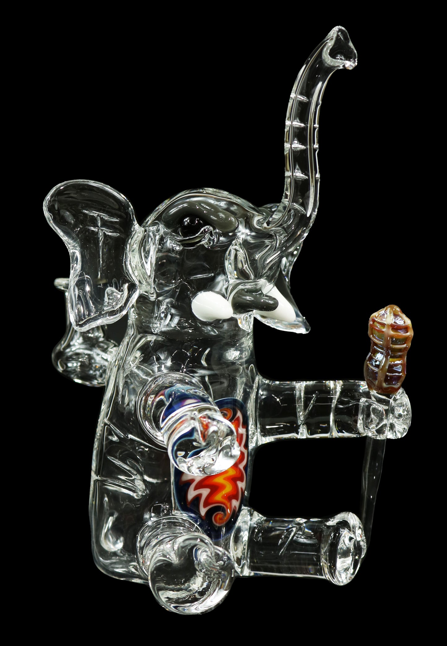 Errlephant Dab Rig - Clear with Cobalt to Fire by Phil Sundling