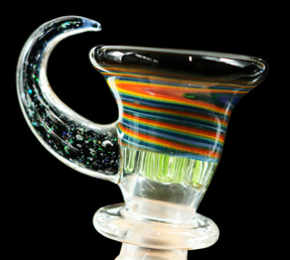 14mm Martini Slide with built in screen from Glass by Slick- Black/Rainbow/Glow in the Dark/Glitter