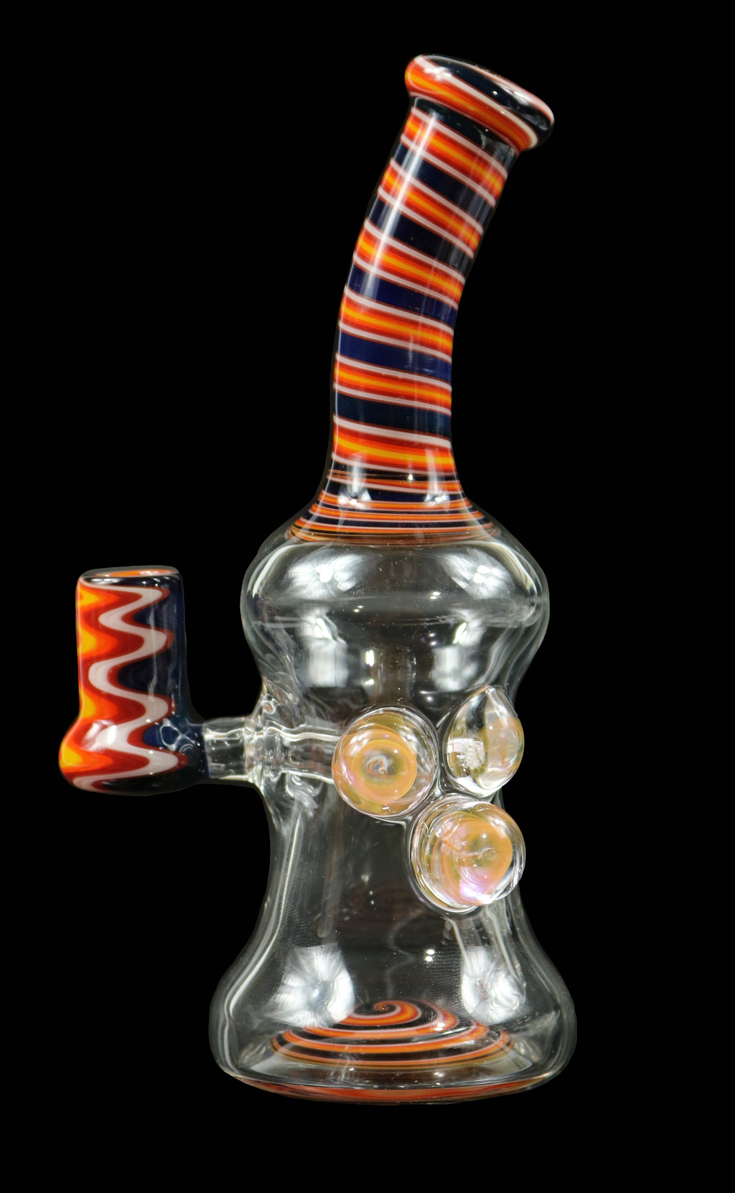 MisMatch Spiral Cobalt to Fire w/ Wigwag Banger Hanger by @Ck_Glass