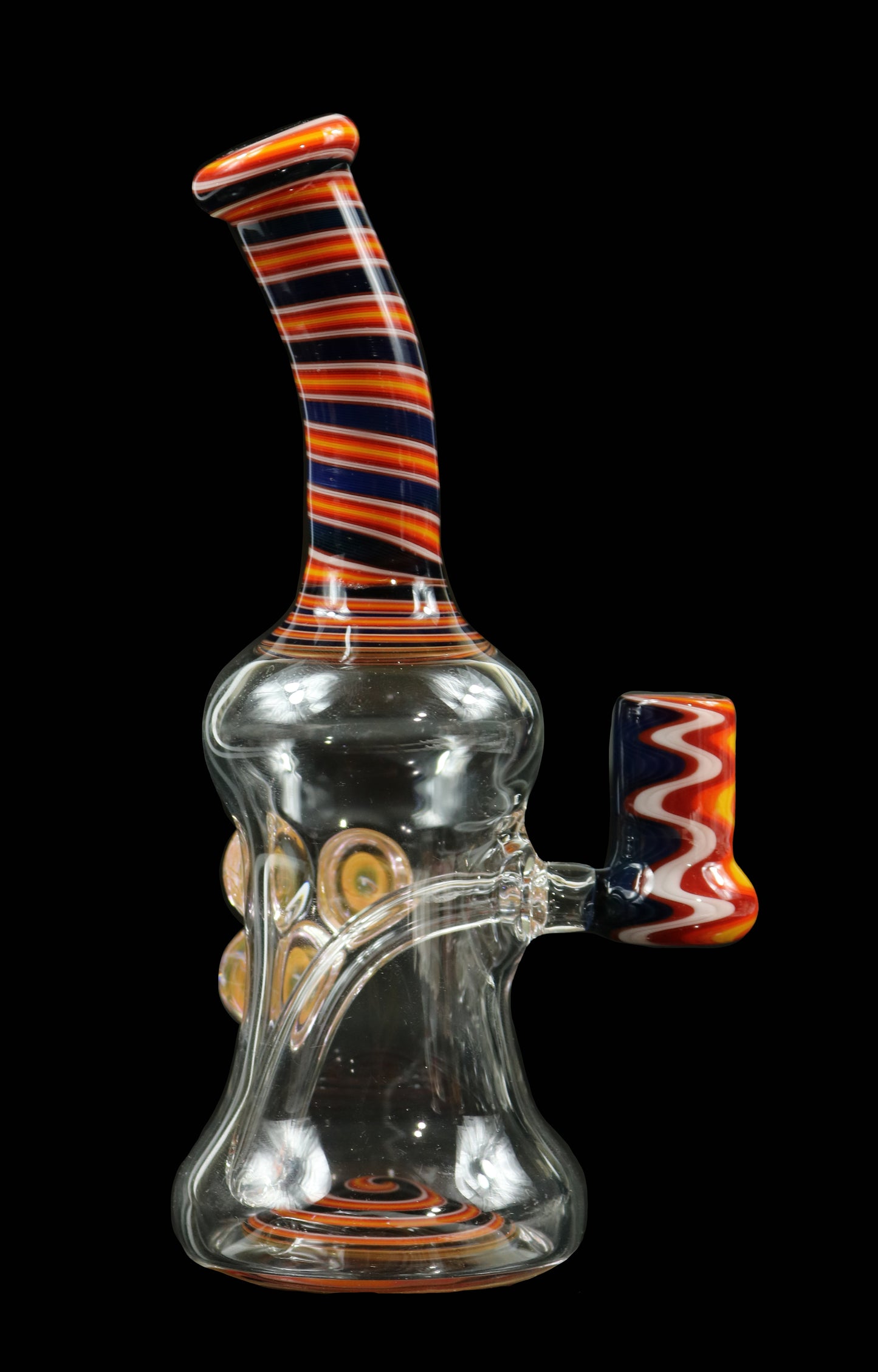MisMatch Spiral Cobalt to Fire w/ Wigwag Banger Hanger by @Ck_Glass