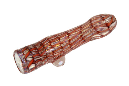 Coiled Chillum #2 with Encased Opal Accent by Flip Glass