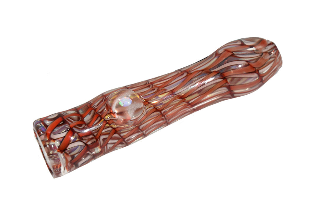 Coiled Chillum #2 with Encased Opal Accent by Flip Glass