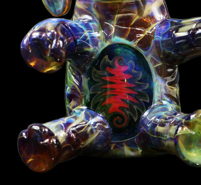Errlephant Dab Rig - Amber Purple and Experimental Green by Phil Sundling