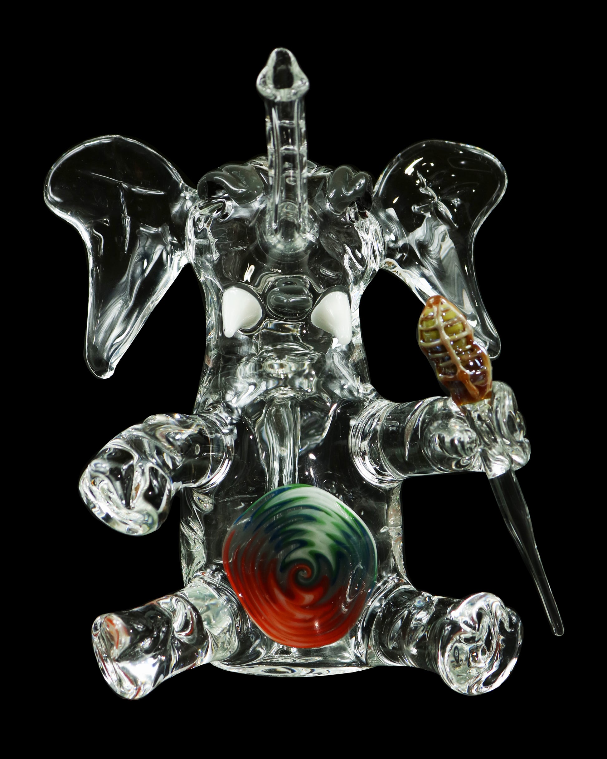 Errlephant Dab Rig - Clear with Fire & Ice by Phil Sundling