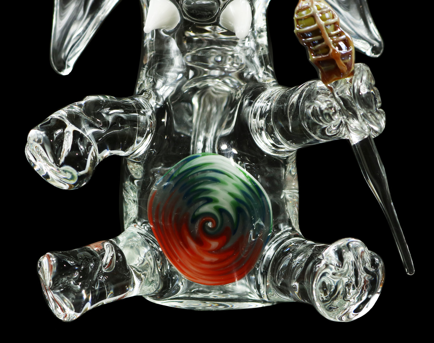 Errlephant Dab Rig - Clear with Fire & Ice by Phil Sundling