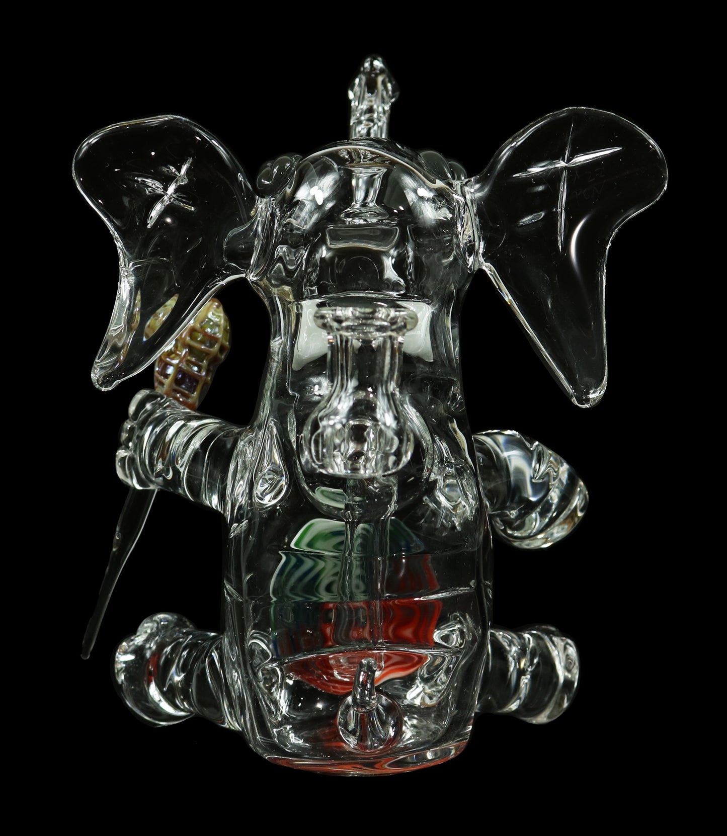 Errlephant Dab Rig - Clear with Fire & Ice by Phil Sundling