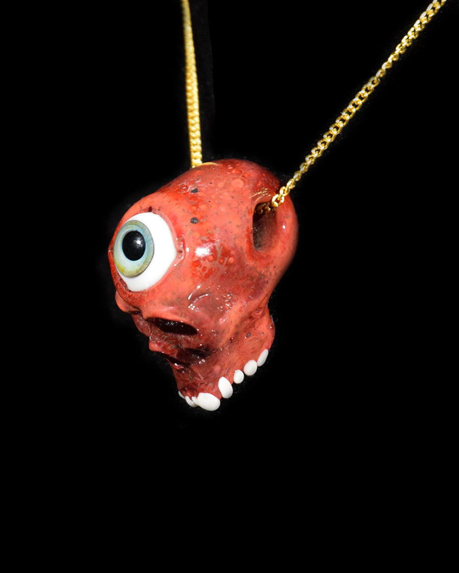 Red Skull with Eye Pendant by Berzerker