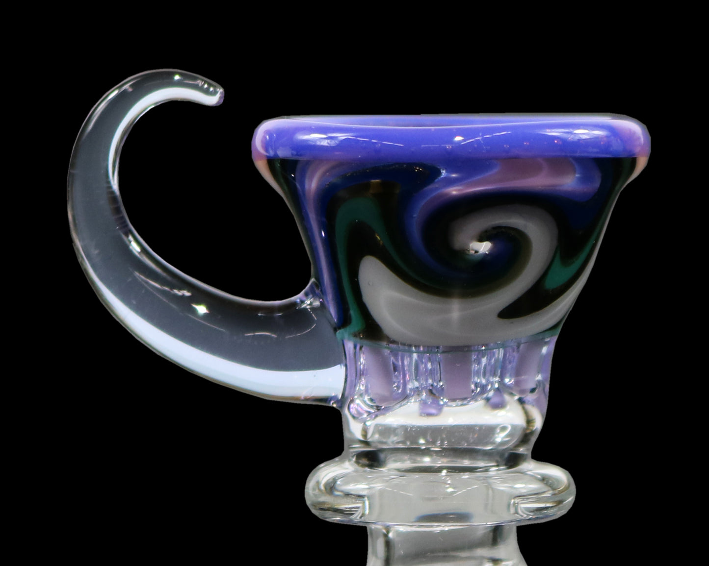 14mm Martini Slide with built in screen from Glass by Slick- Transparent Purple/Teal/White/Black/Dark Blue