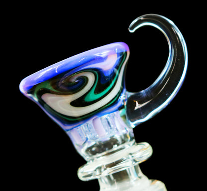 14mm Martini Slide with built in screen from Glass by Slick- Transparent Purple/Teal/White/Black/Dark Blue