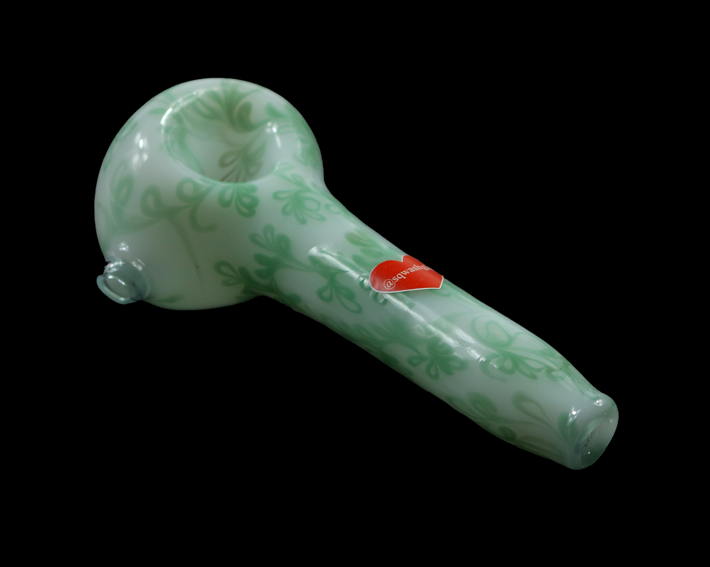 Dry Spoon Pipe Mint on White by Sqwash Glass