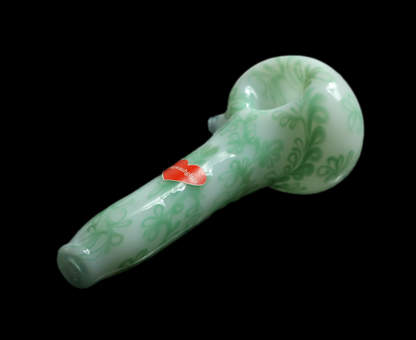 Dry Spoon Pipe Mint on White by Sqwash Glass