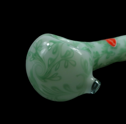 Dry Spoon Pipe Mint on White by Sqwash Glass