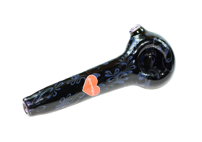 Dry Spoon Pipe Purple on Black by Sqwash Glass