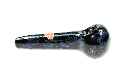 Dry Spoon Pipe Purple on Black by Sqwash Glass