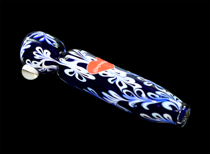 One hitter White on Blue by Sqwash Glass