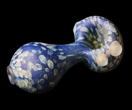 Dumbbell Stone Pipe in Blue by Stone Tech Glass