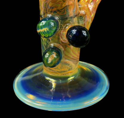 Inside-out Silver and Gold fumed Bong Collab by Phil Sundling & Ck_glass