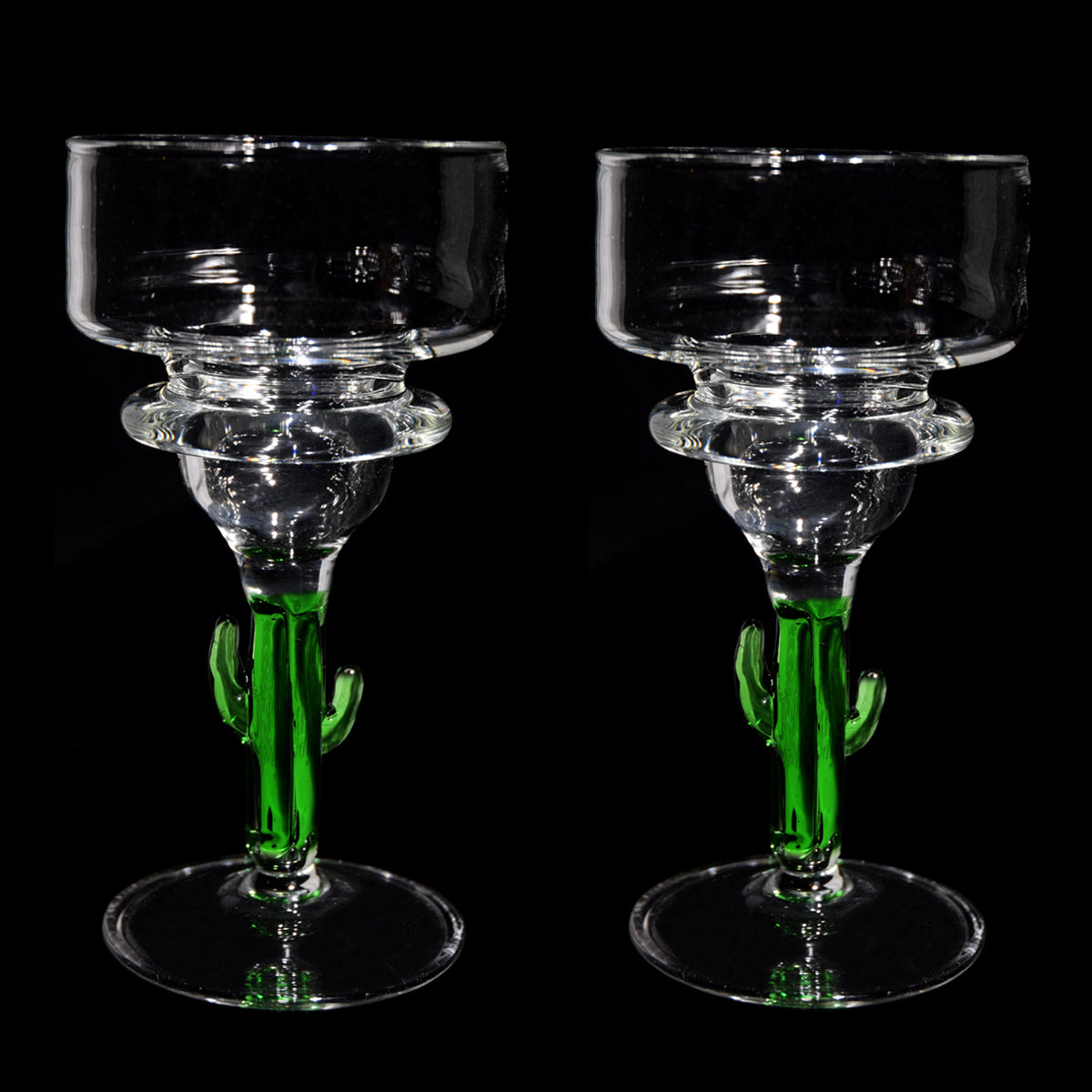 Pair of Cactus Stem Goblets