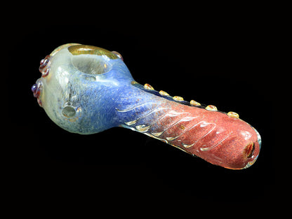 Multi color Spoon pipe with eye ball #3 by, Gurug