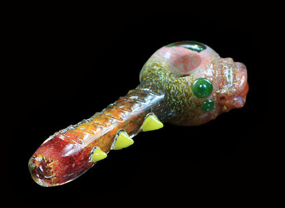 Multi color Spoon pipe with eye ball #4 by, Gurug