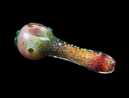 Multi color Spoon pipe with eye ball #4 by, Gurug