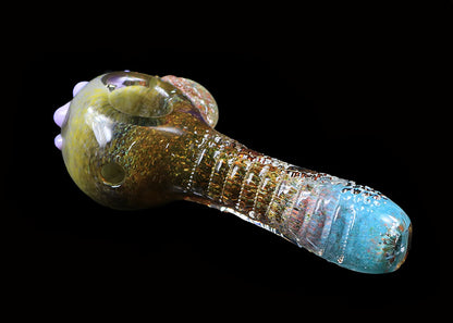 Multi color Spoon pipe with eye ball #1 by, Gurug