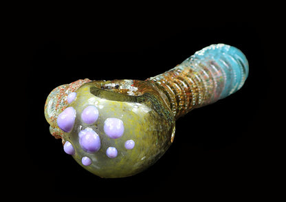 Multi color Spoon pipe with eye ball #1 by, Gurug