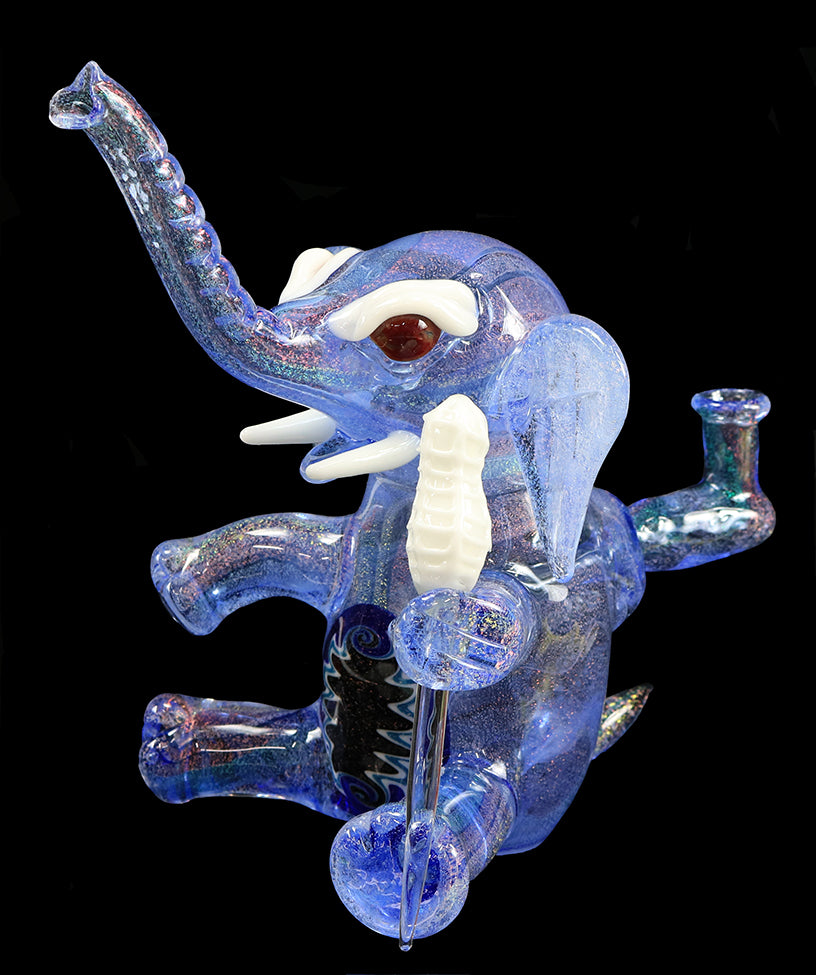 Errlephant Dab Rig - Rainbow Dichro, by Phil Sundling