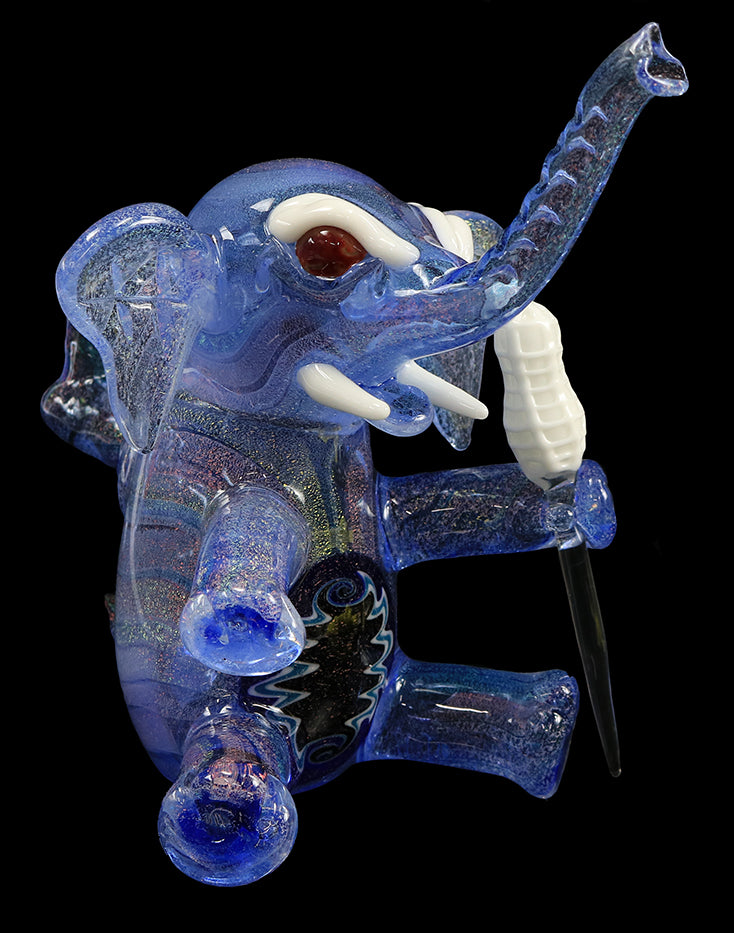 Errlephant Dab Rig - Rainbow Dichro, by Phil Sundling