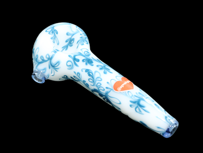Dry Spoon Pipe Aqua Azul on White by Sqwash Glass