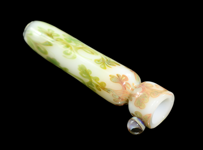 one hitter multicolor chillum by sqwash glass