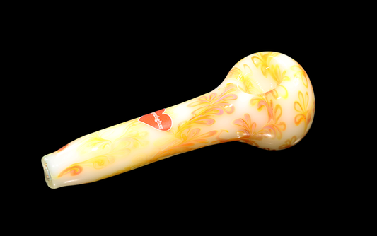 Dry Spoon Pipe Butterscotch on White by Sqwash Glass