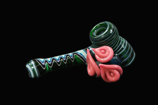 Hammer Pipe Collaboration by Phil Sundling, Glass by Mouse and Rajin_Tech
