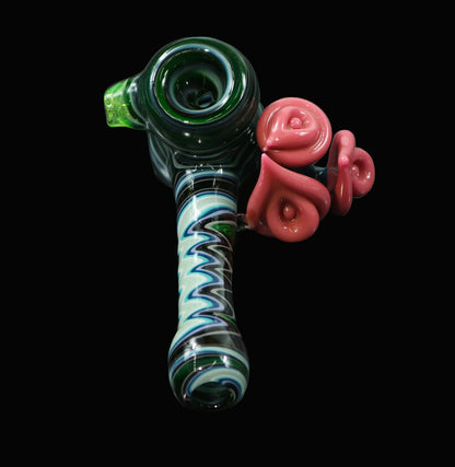 Hammer Pipe Collaboration by Phil Sundling, Glass by Mouse and Rajin_Tech