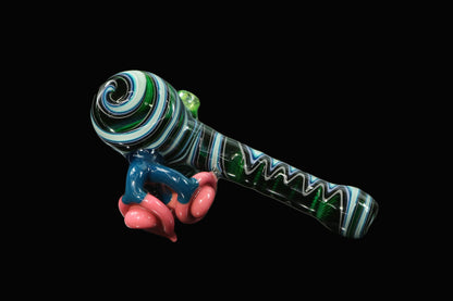 Hammer Pipe Collaboration by Phil Sundling, Glass by Mouse and Rajin_Tech